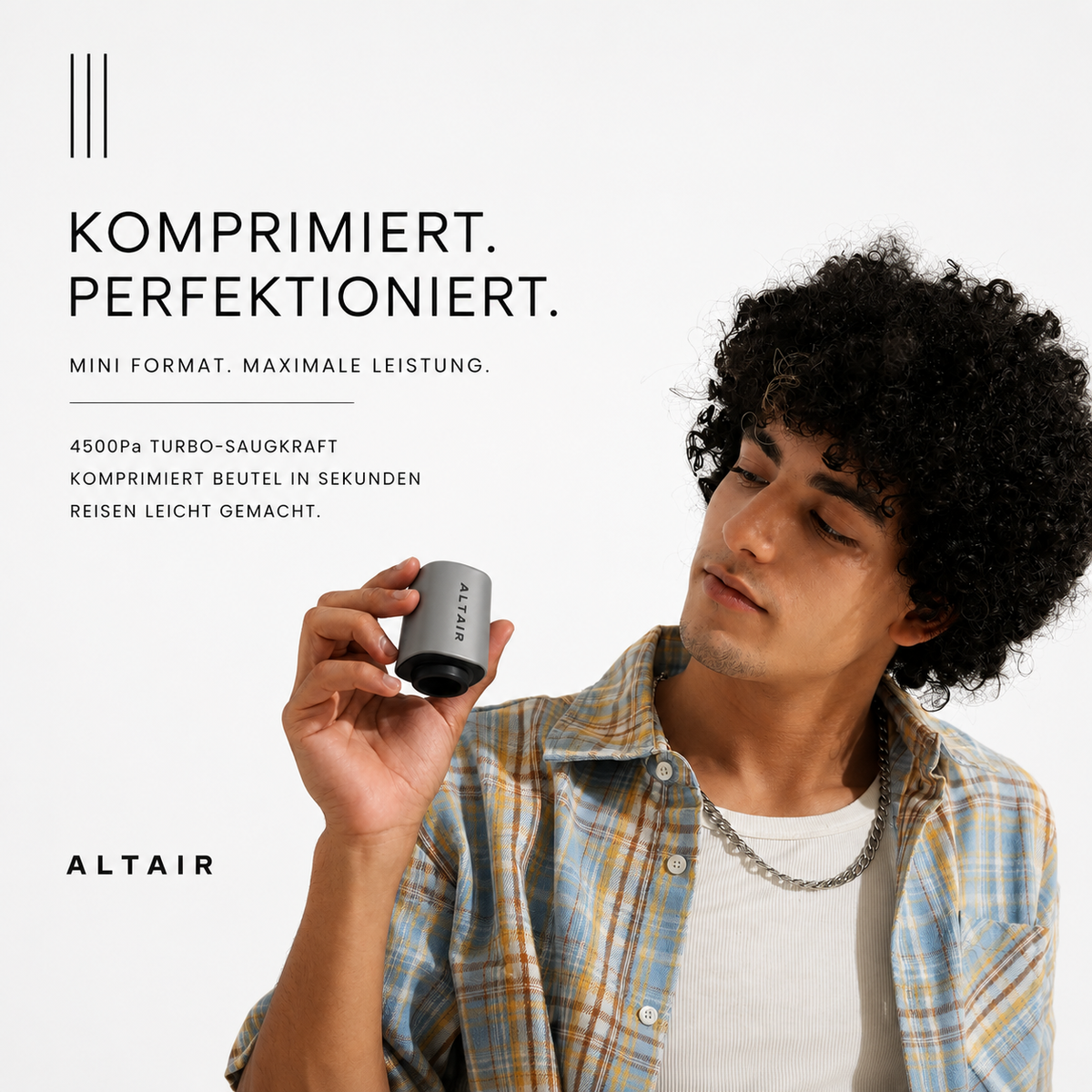 Altair Vakuumbeutel X3, Kleidung komprimiert